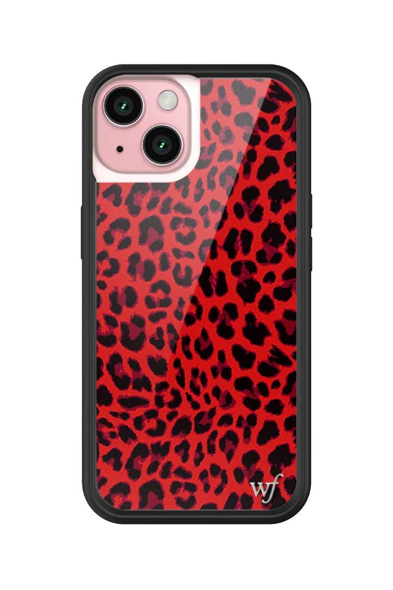 Meow | Red iPhone Case, Alternate, color, Red