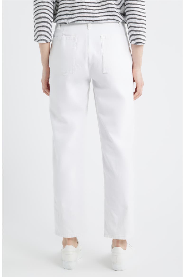 Easy Tapered Organic Cotton Pants, Alternate, color, WHITE