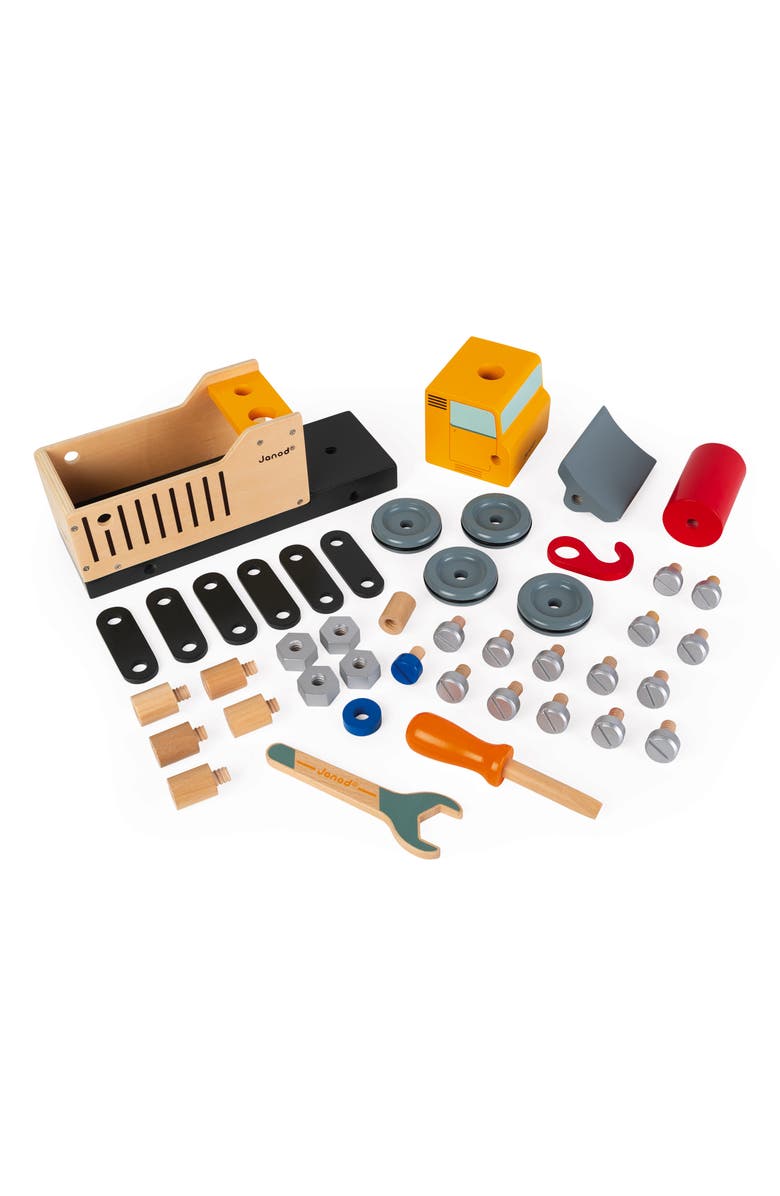 Janod Brico DIY Construction Truck, Alternate, color, Red