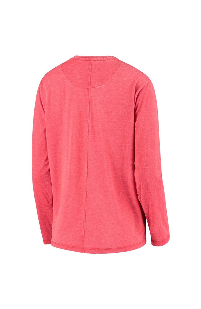 PRESSBOX Women's Pressbox Red Georgia Bulldogs Tonal Block Vintage Wash Long Sleeve T-Shirt, Alternate, color, Red