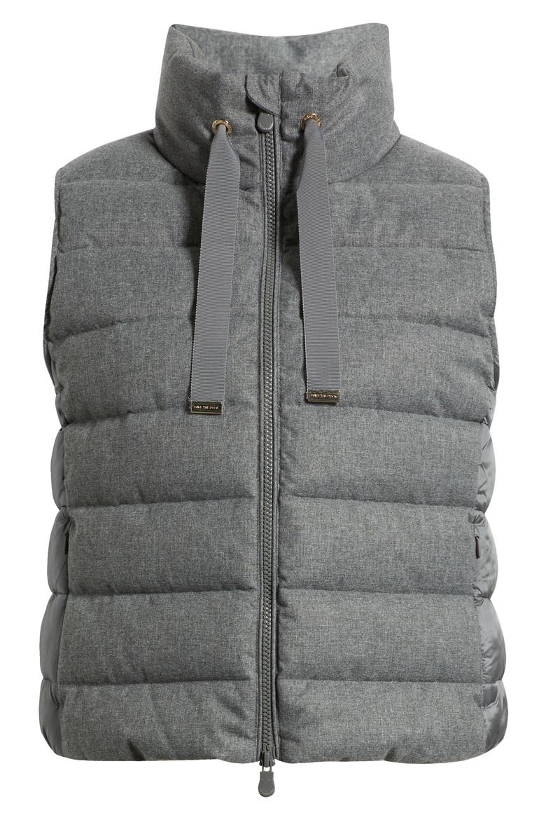Nyla Water Repellent Quilted Puffer Vest, Alternate, color, MID GREY MELANGE