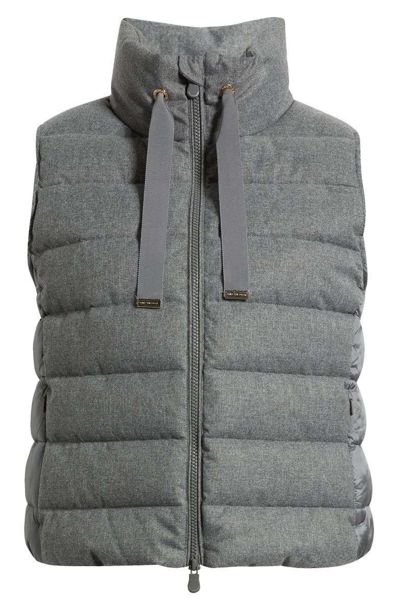 Save The Duck Nyla Water Repellent Quilted Puffer Vest, Alternate, color, Mid Grey Melange