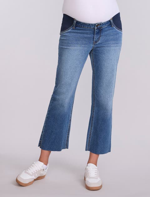 Under the Belly Wide Leg Crop Jeans