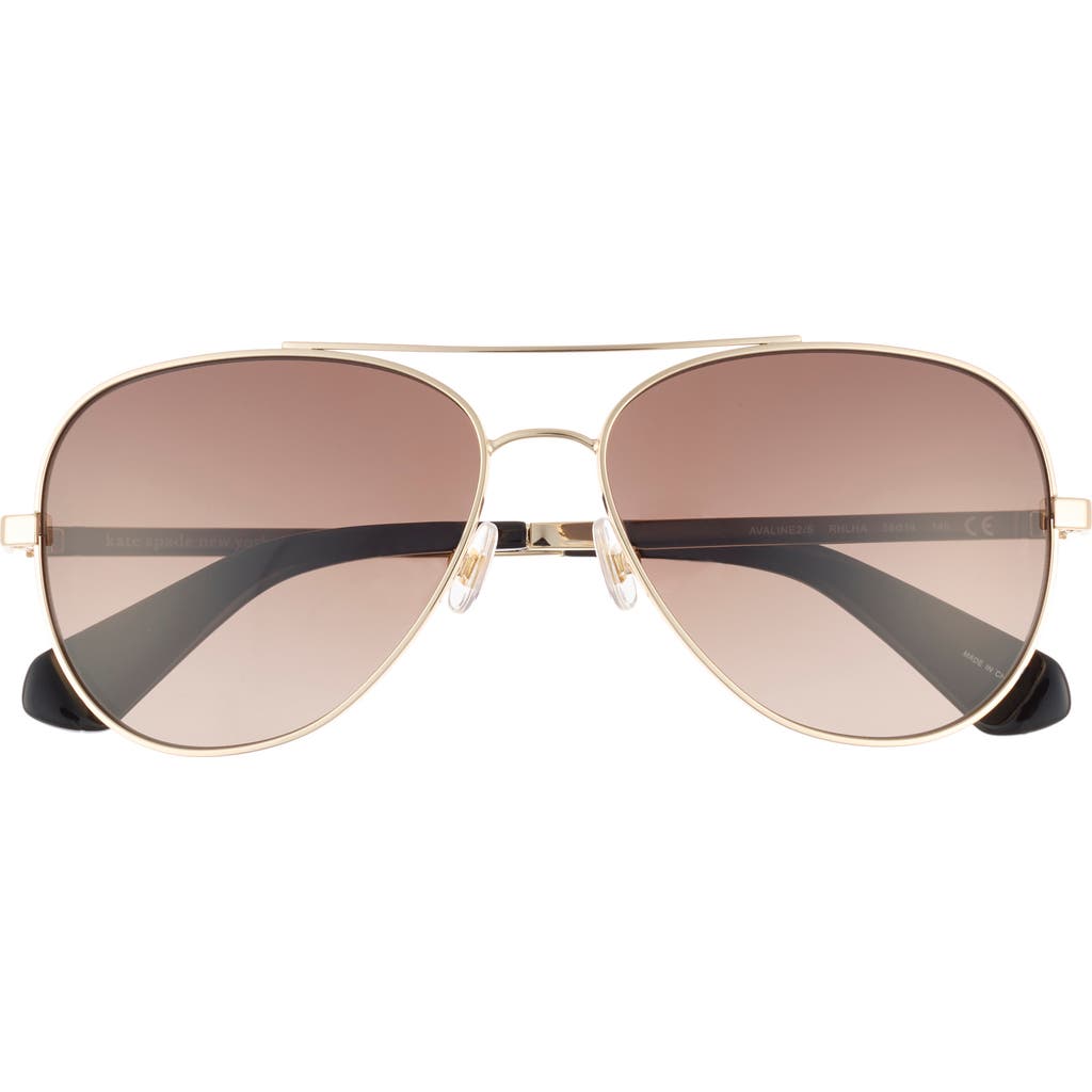 Kate Spade New York Avaline2 58mm Gradient Aviator Sunglasses