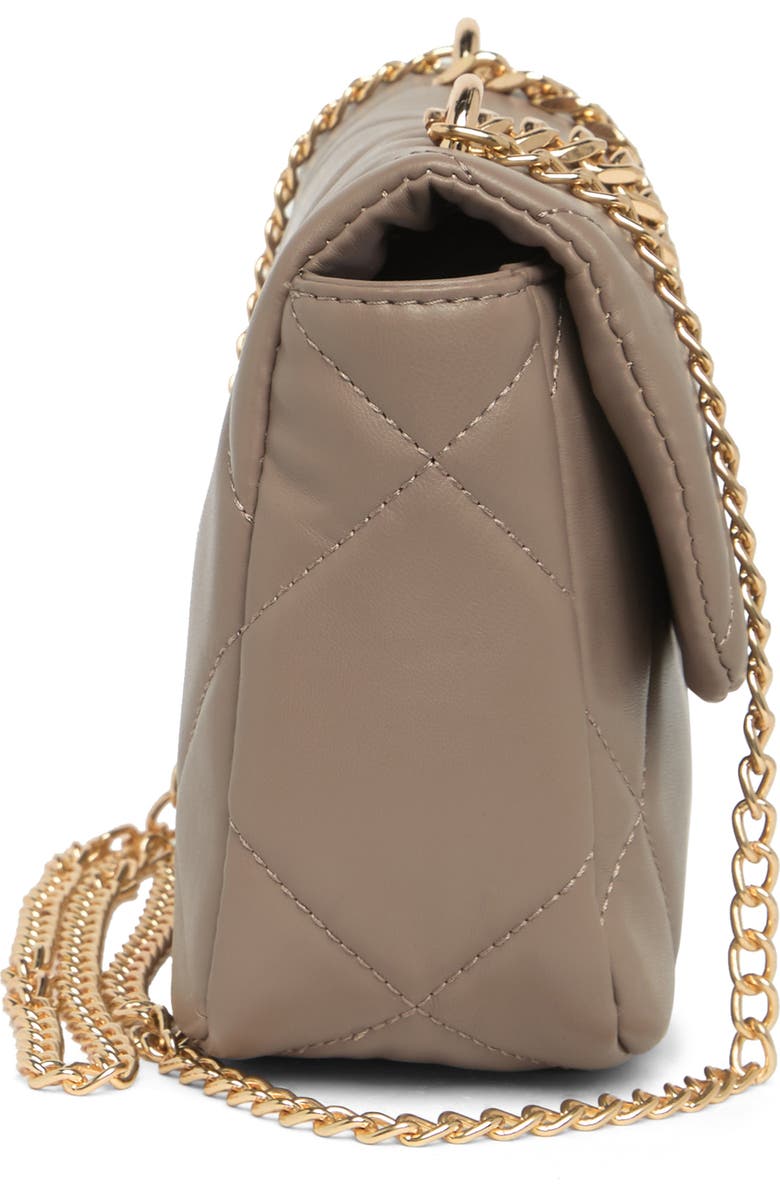 Badgley Mischka Collection Quilted Crossbody Bag, Alternate, color, Taupe