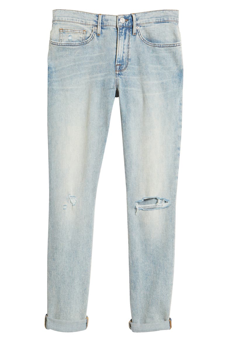 L'Homme Skinny Fit Jeans, Alternate, color, ASPEN RIPS