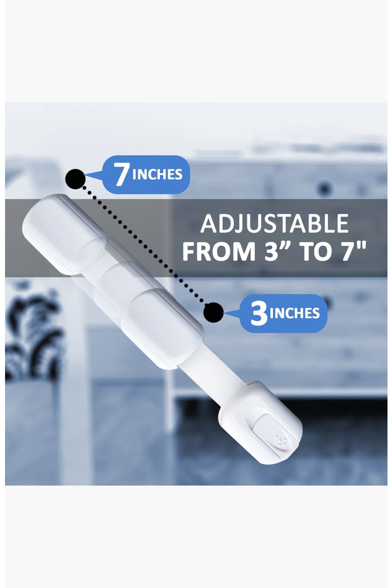 Multi-Use Safety Strap Locks Multi Use Strap Lock, Alternate, color, White 8 Pack