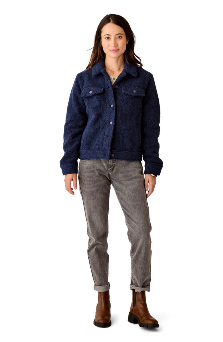 Carve Designs Rhea Boucle Trucker, Main, color, Navy