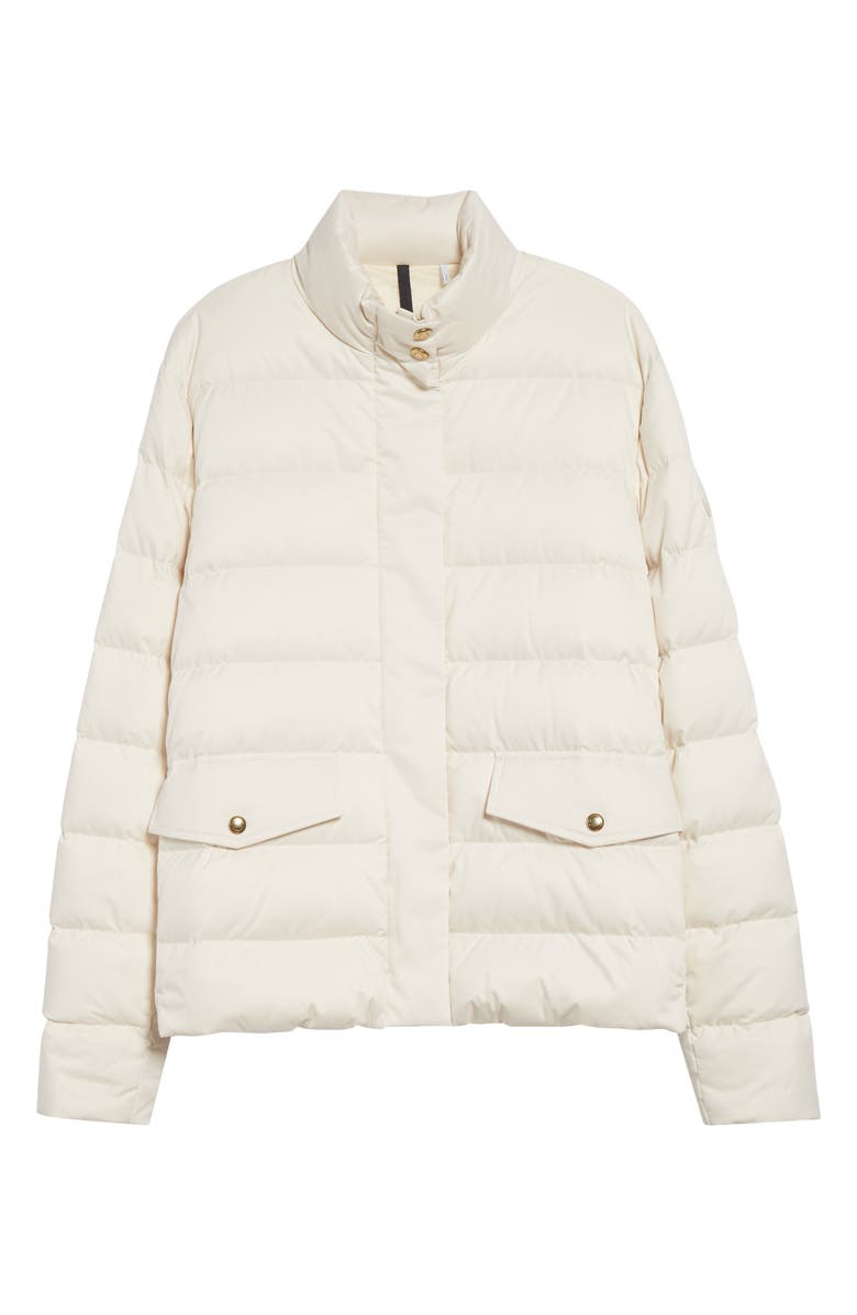Moncler Bessettes Down Jacket, Alternate, color, Pale Ivory
