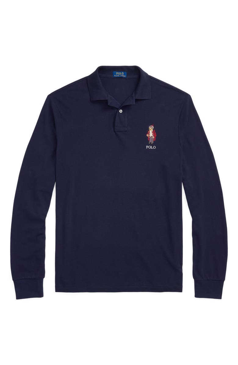 Polo Ralph Lauren Polo Bear Appliqué Cotton Piqué Polo, Alternate, color,