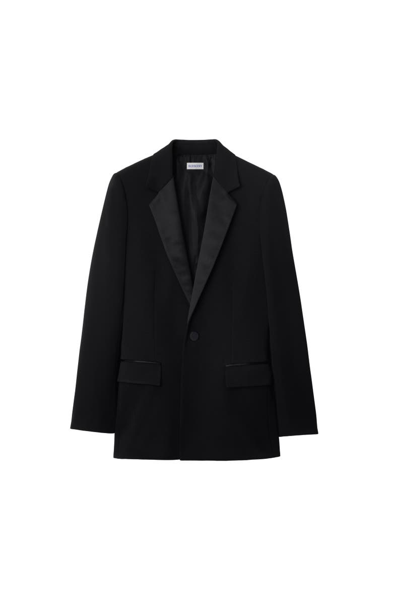 Burberry Wool Tuxedo Jacket, Alternate, color, Black