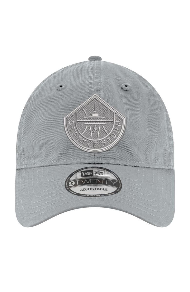New Era Unisex New Era Gray Seattle Storm Core Tonal 9TWENTY Adjustable Hat, Alternate, color,