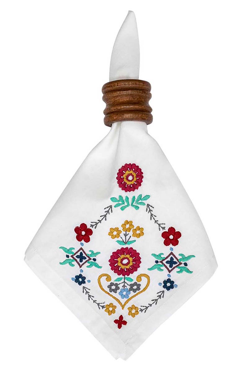 Juliska Heidi Set of 4 Embroidered Napkins, Alternate, color, 
