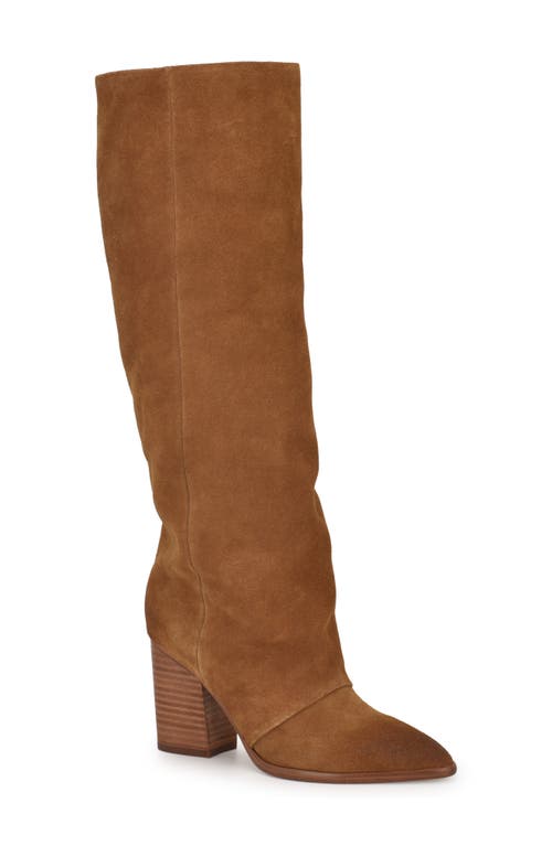 Nine West Chicke Pointed Toe Knee High Boot in Natural 