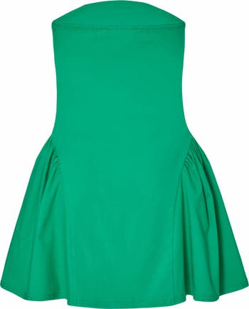 Bengaline Bandeau Drop Waist Mini Dress