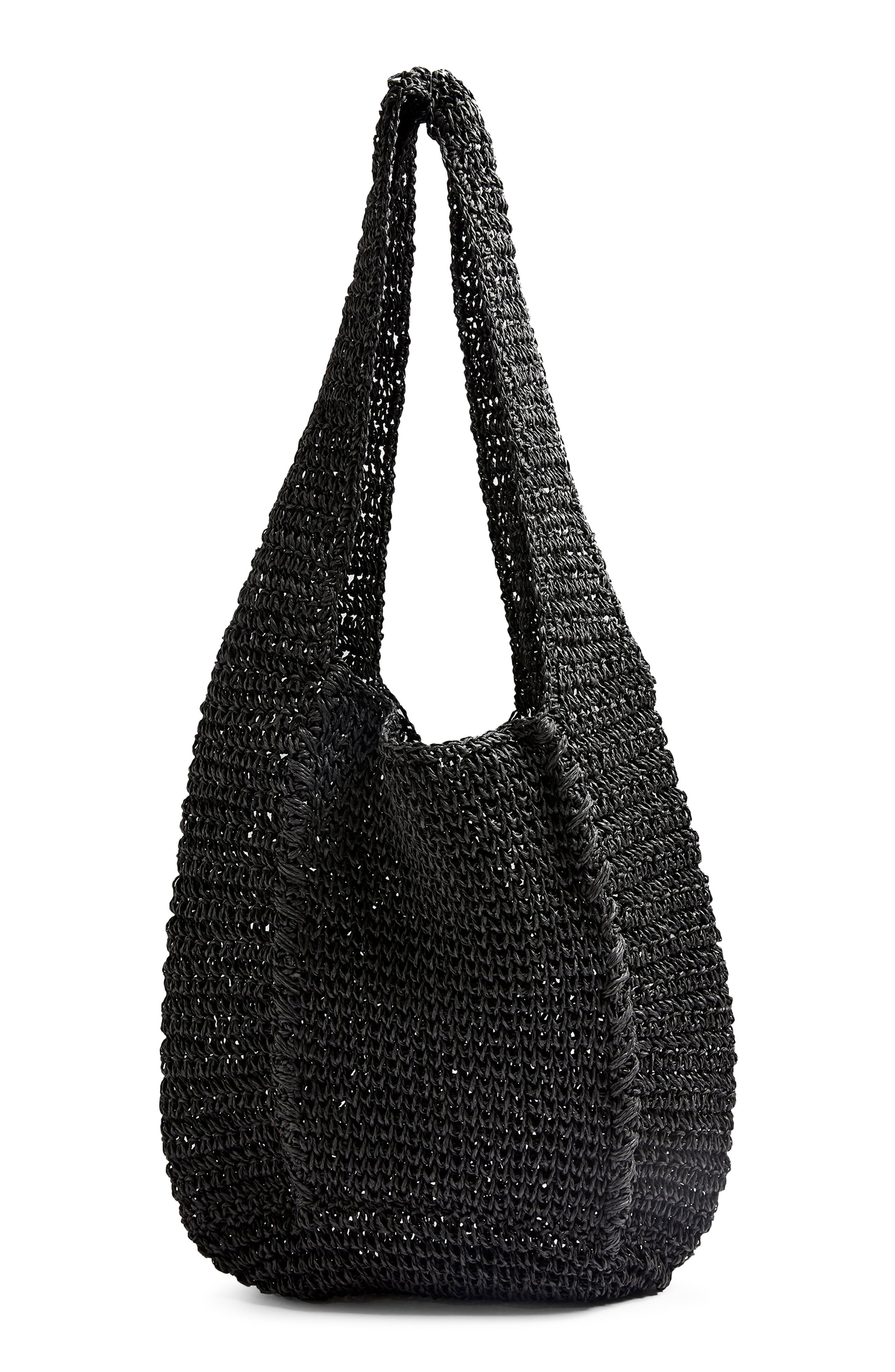 Topshop Bali Slouchy Straw Tote, Main, color, 