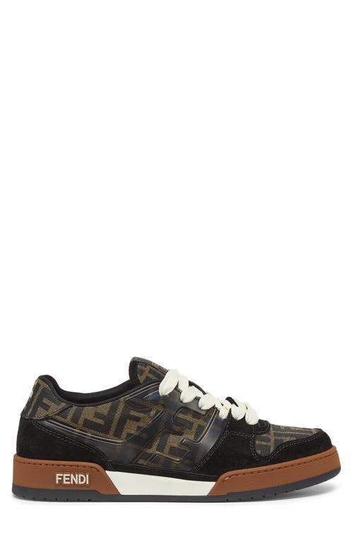 Shop Fendi Ff Match Sneaker In Nero/tobacco