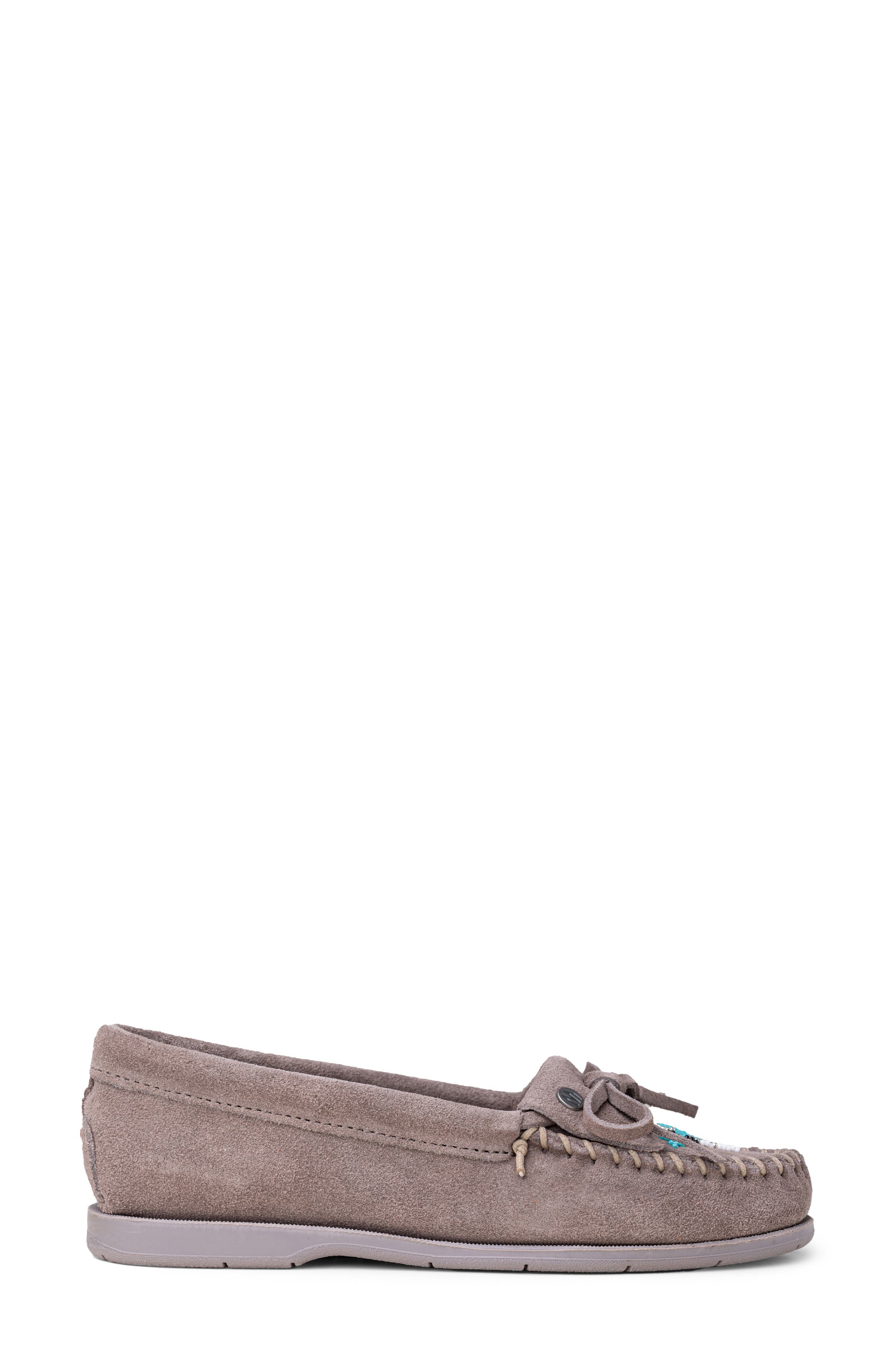 Minnetonka Nizhoni Moc Slipper, Alternate, color, Grey