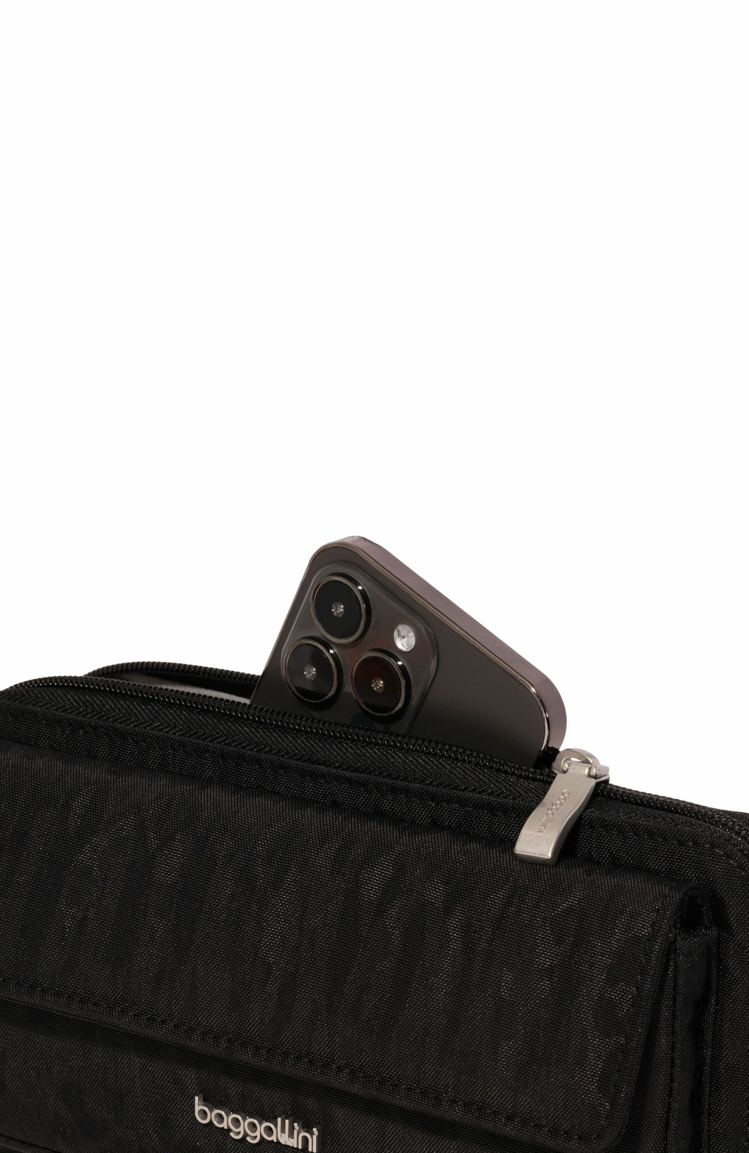 BAGGALLINI RFID Phone Wallet Crossbody Bag, Alternate, color, Black Cheetah Emboss