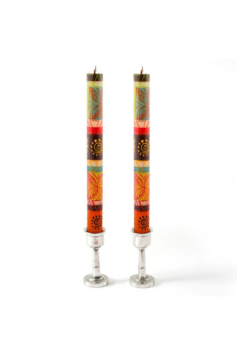 Desert Rose Painted Candles - Set of 2, Main, color, Desert Rose - 9"