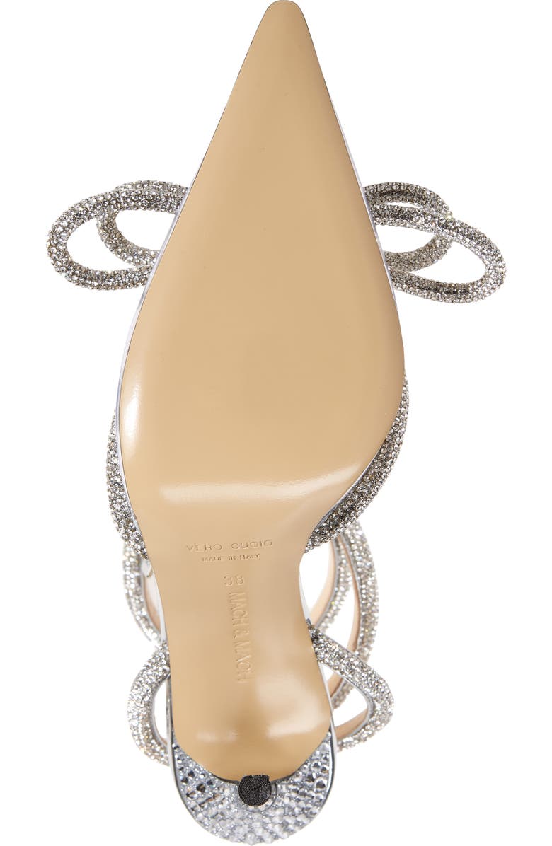 Mach & Mach Double Crystal Bow PVC Pump, Alternate, color,