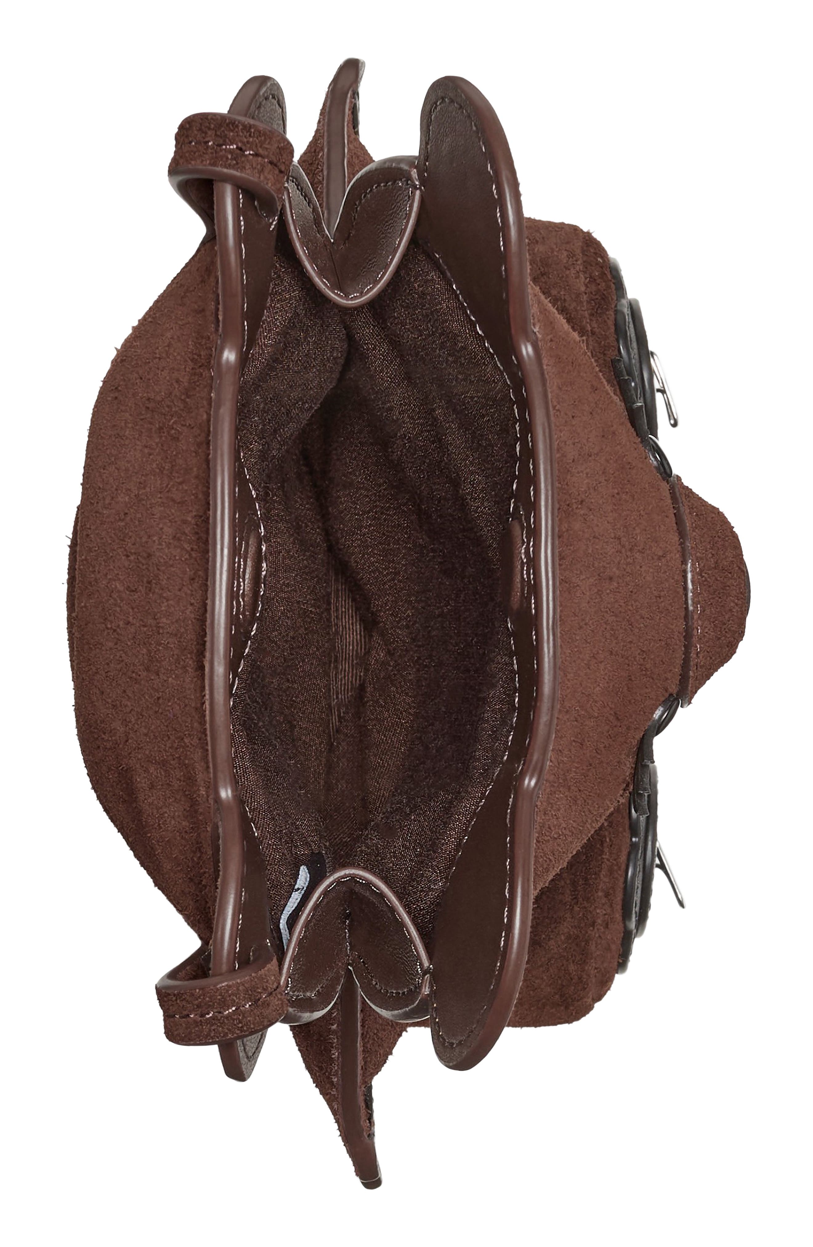 Monsters Mixed Material Teddi Leather Crossbody Bag, Alternate, color, MULTI