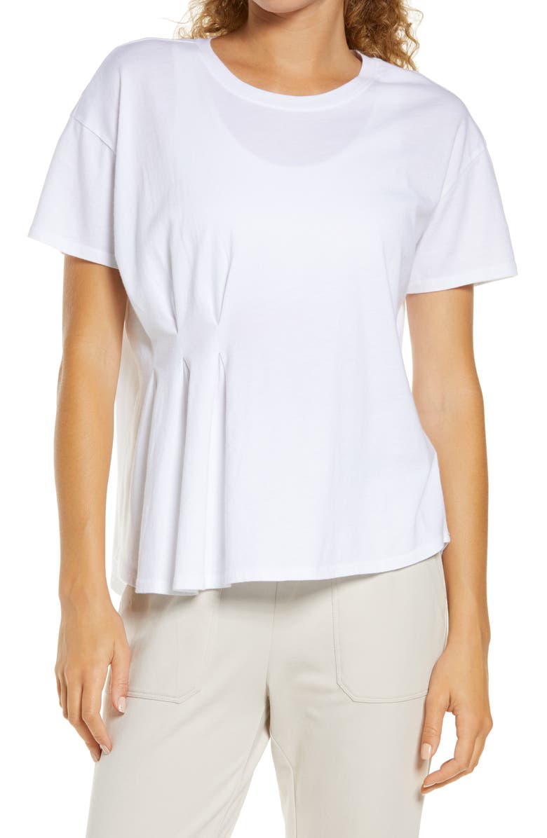 Zella Washed Pleated T-Shirt, Main, color,