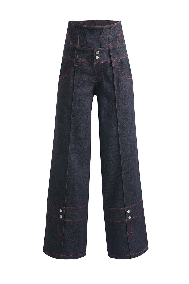 Harvey Corset Pants, Alternate, color, Deep Blue