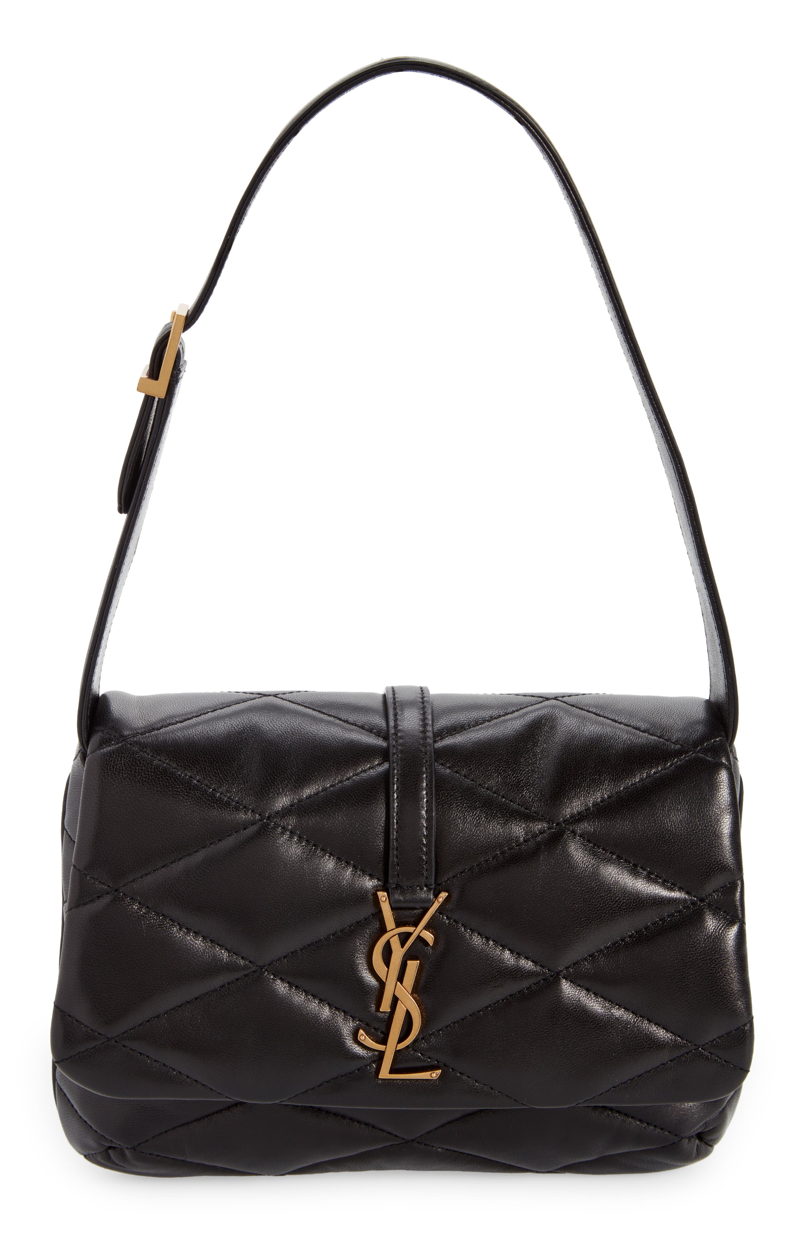 Saint Laurent Le 57 Matelassé Quilted Leather Shoulder Bag, Main, color, Nero