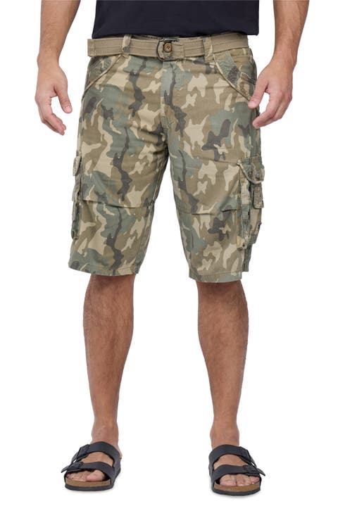 Belted Bermuda Cargo Shorts (Regular & Big)