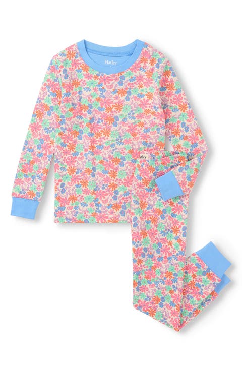 Kids' Whimsical Flowers Fitted Two-Piece Pajamas (Little Kid & Big Kid)