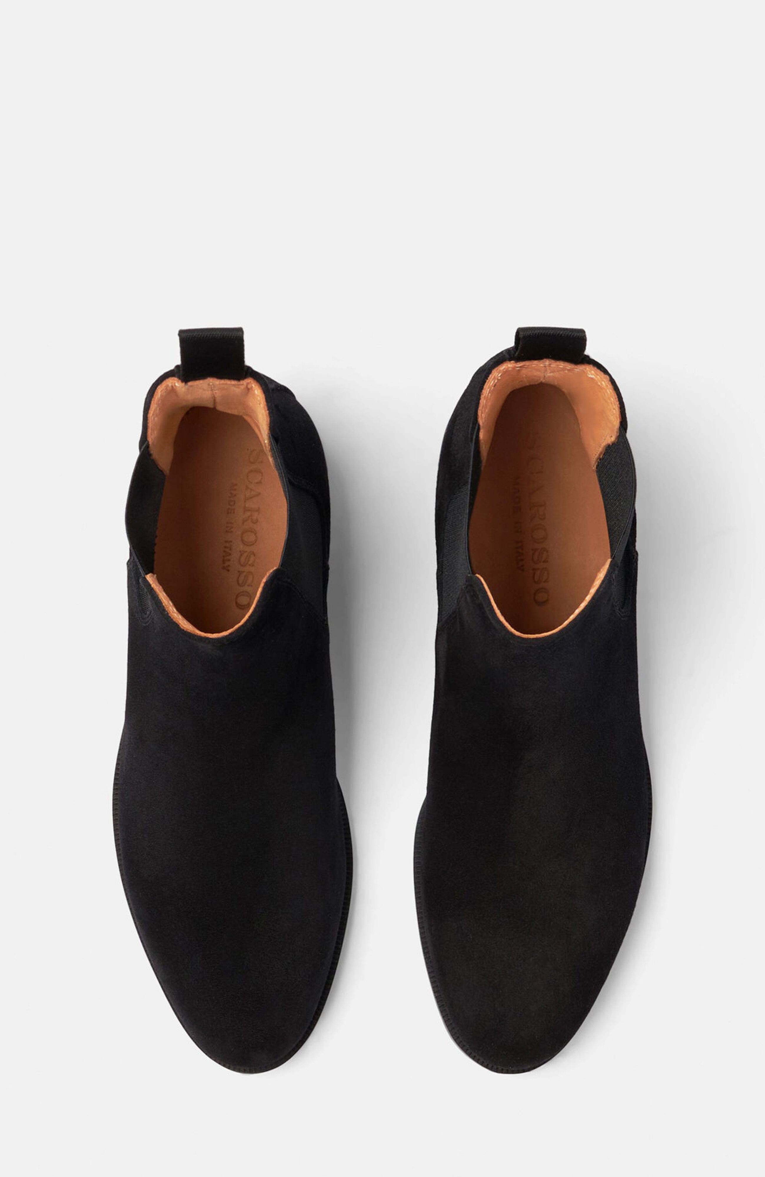Elena Chelsea Boots, Alternate, color, Black - Suede