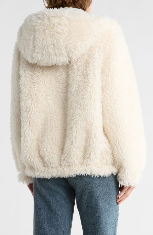 Sam Edelman Teddy Faux Shearling Hooded Jacket In Neutral