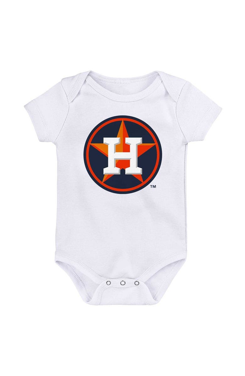 Outerstuff Infant Orange/Navy/White Houston Astros Minor League Player Three-Pack Bodysuit Set, Alternate, color, 