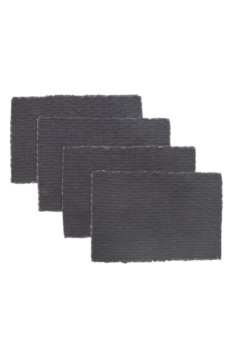 Pom Pom at Home Wren Set of 4 Placemats, Alternate, color, Charcoal