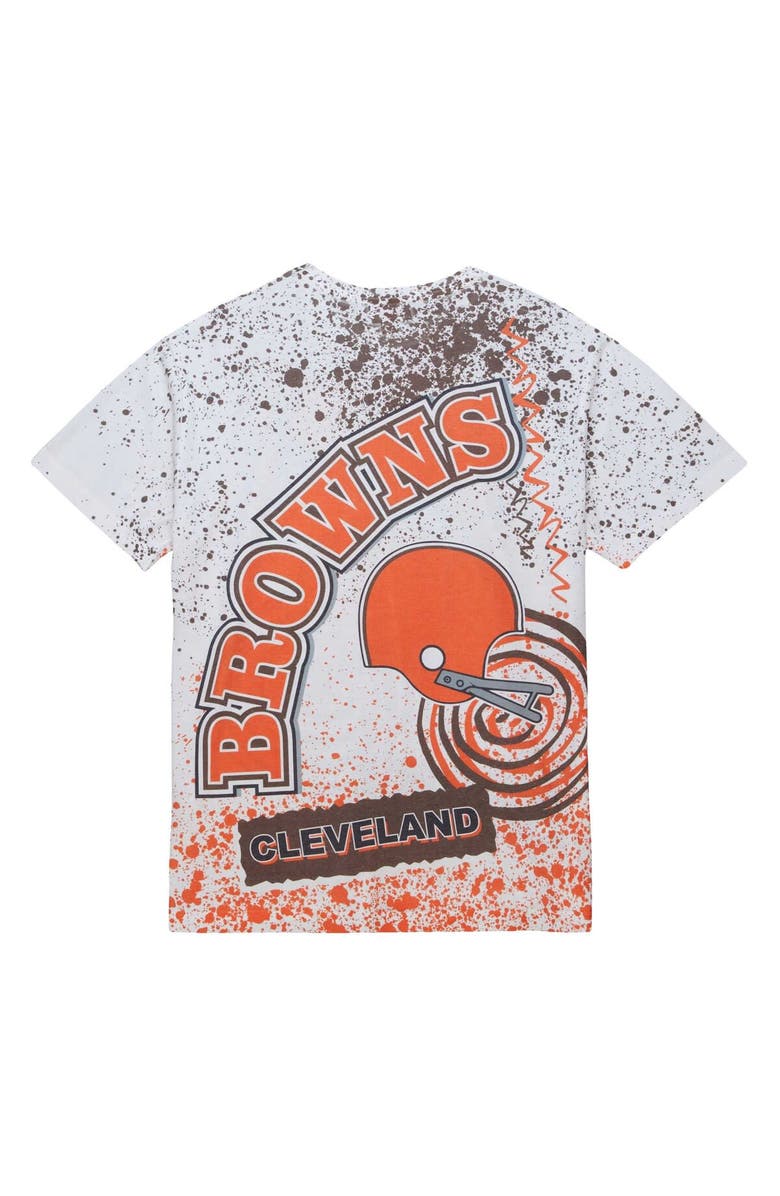 Mitchell & Ness Men's Mitchell & Ness White Cleveland Browns Team Burst Sublimated T-Shirt, Alternate, color, White
