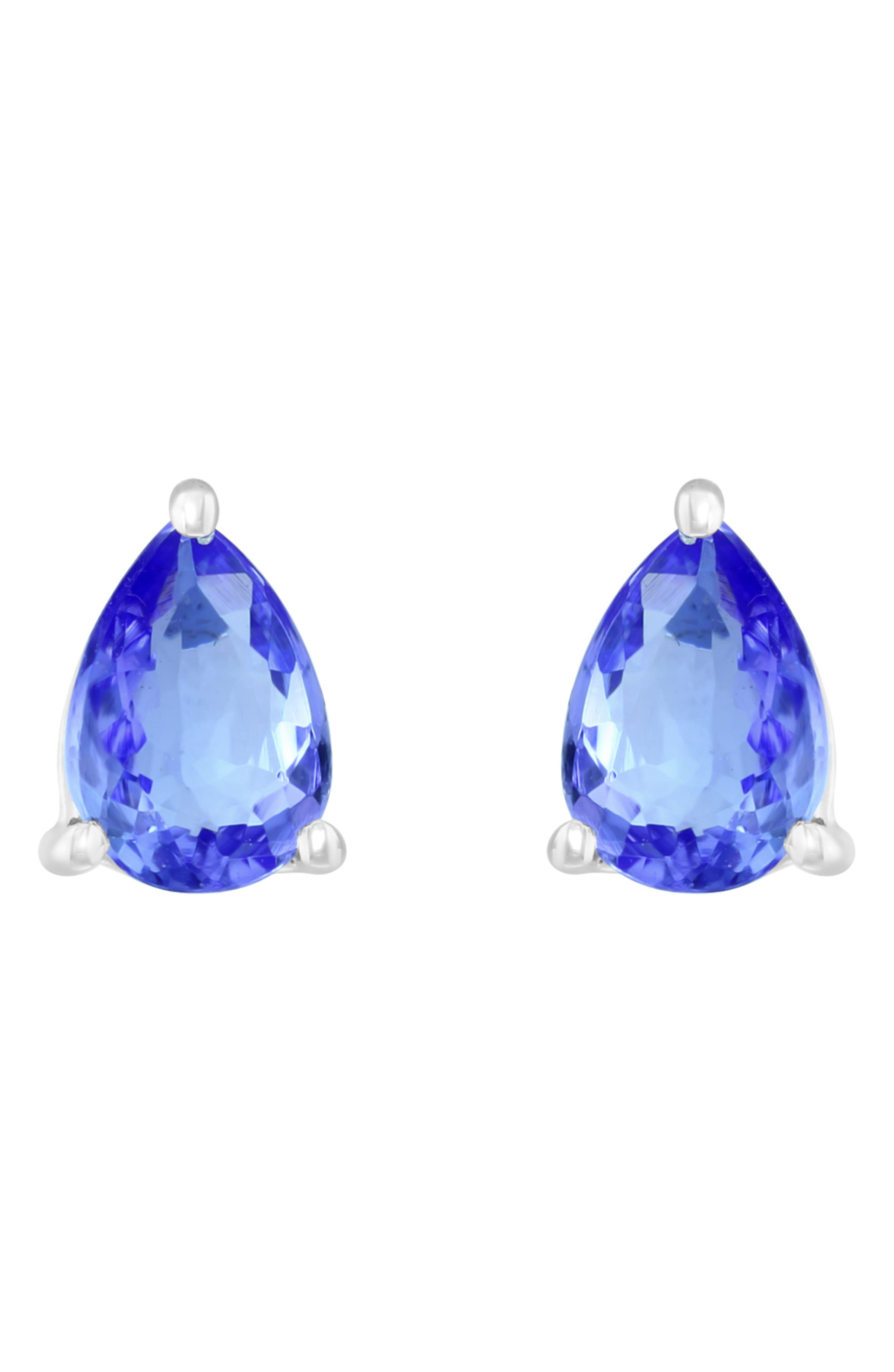 EFFY Sterling Silver Pear Cut Tanzanite Stud Earrings