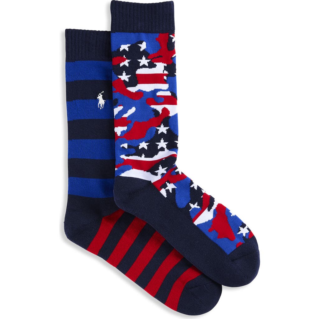 Polo Ralph Lauren 2-pk Americana Crew Socks in Multi  product