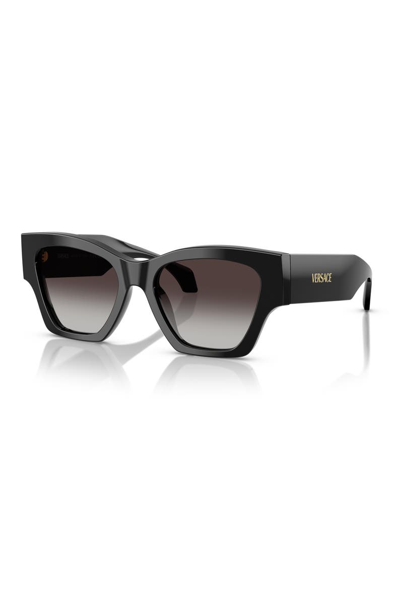 53mm Gradient Square Sunglasses, Alternate, color, BLACK / GREY GRADIENT