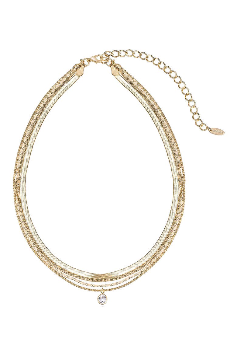 Layered Chain Pendant Necklace, Main, color, GOLD