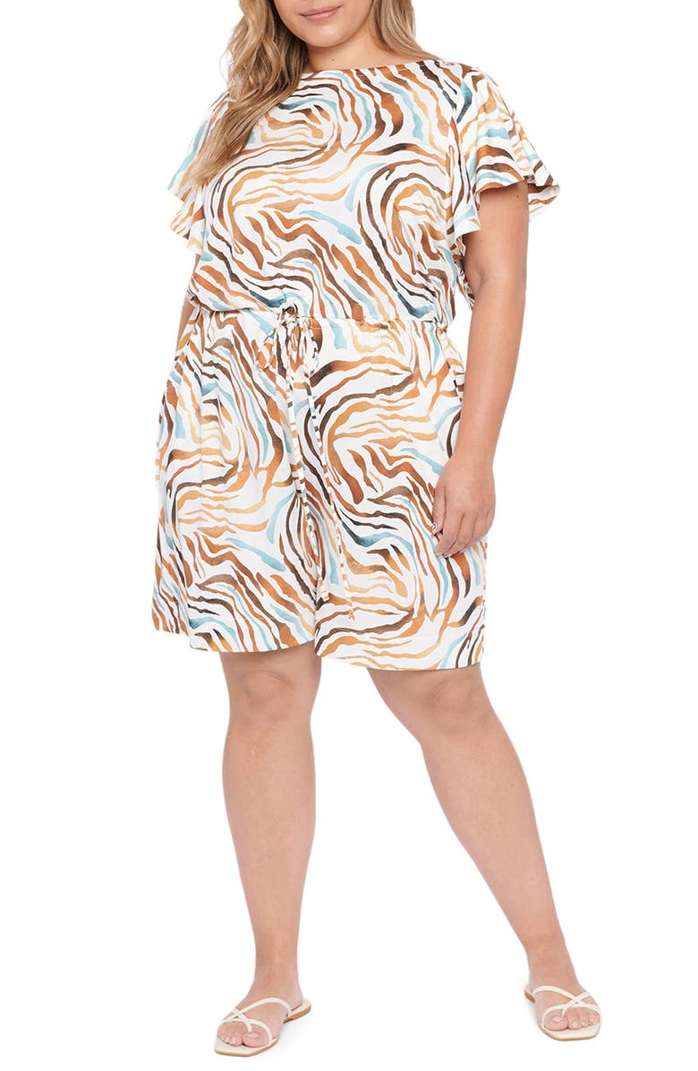 Coldesina Hanna Short Sleeve Stretch Knit Romper, Main, color,