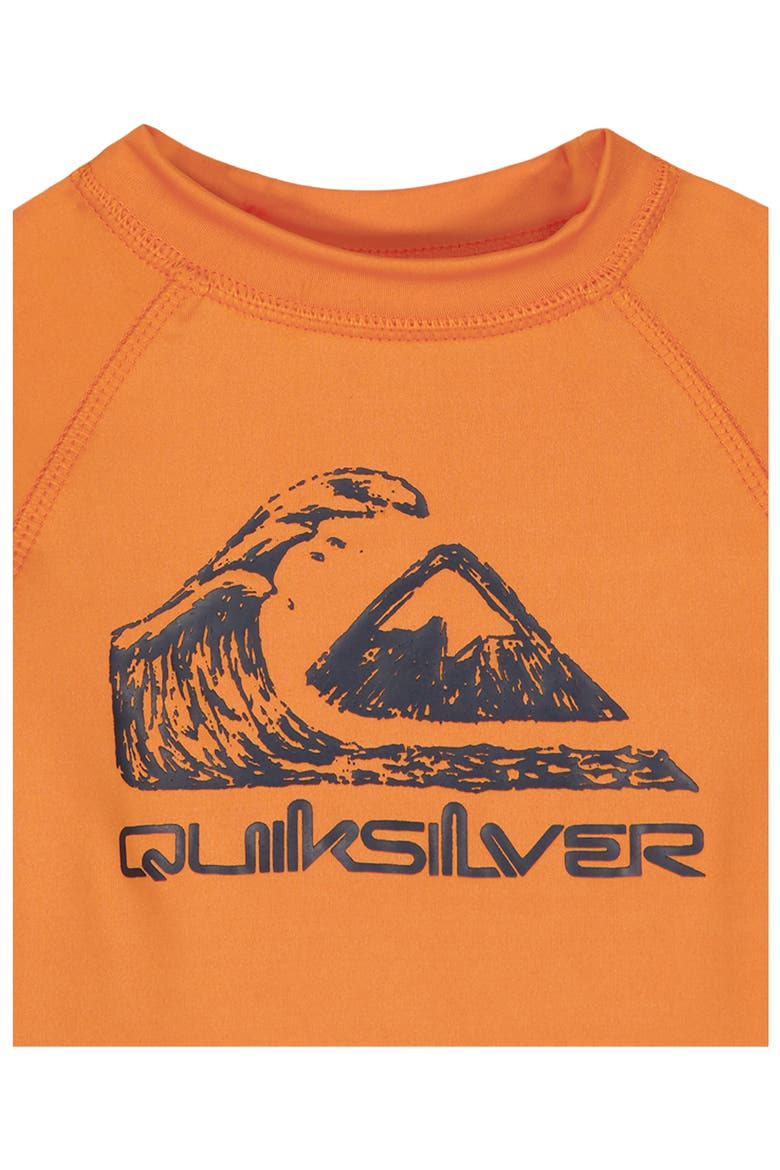 Long Sleeve Rashguard & Swim Trunks Set, Alternate, color, ORANGE MULTI