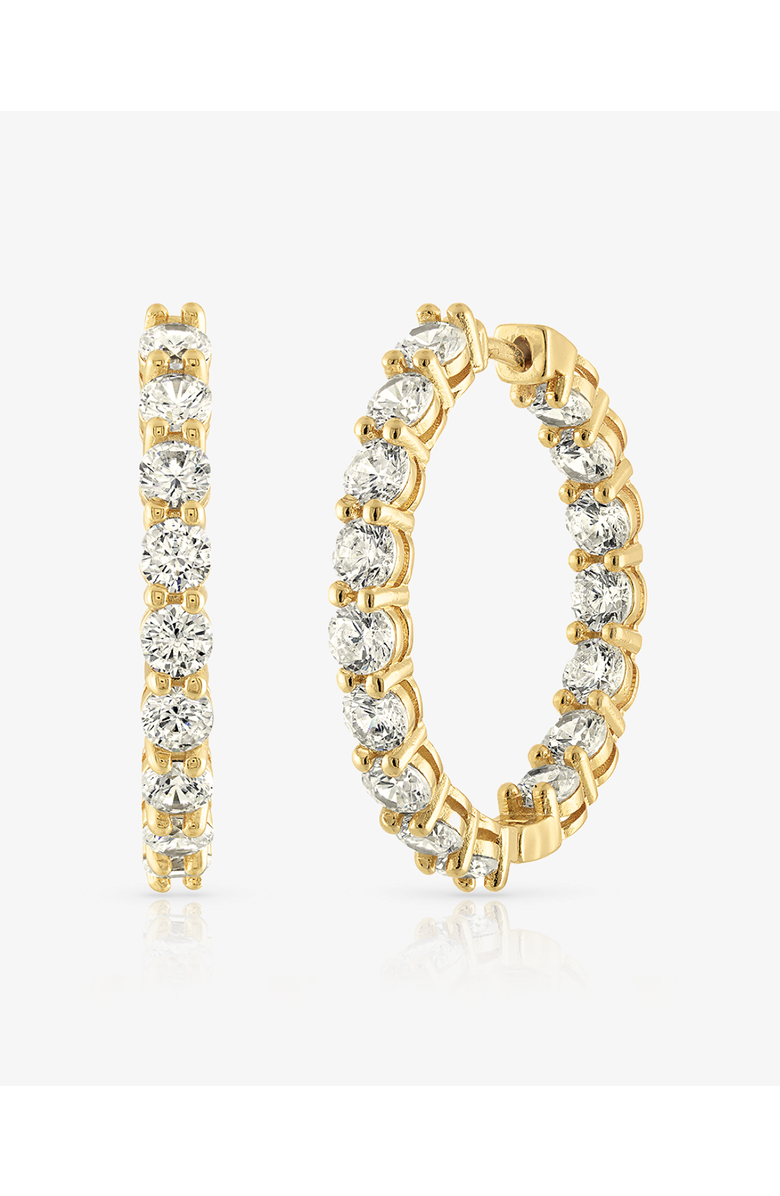 BEN ONI Inside Out CZ Hoop Earrings, Main, color, Gold