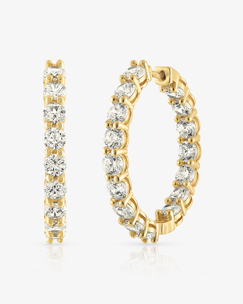 Inside Out CZ Hoop Earrings