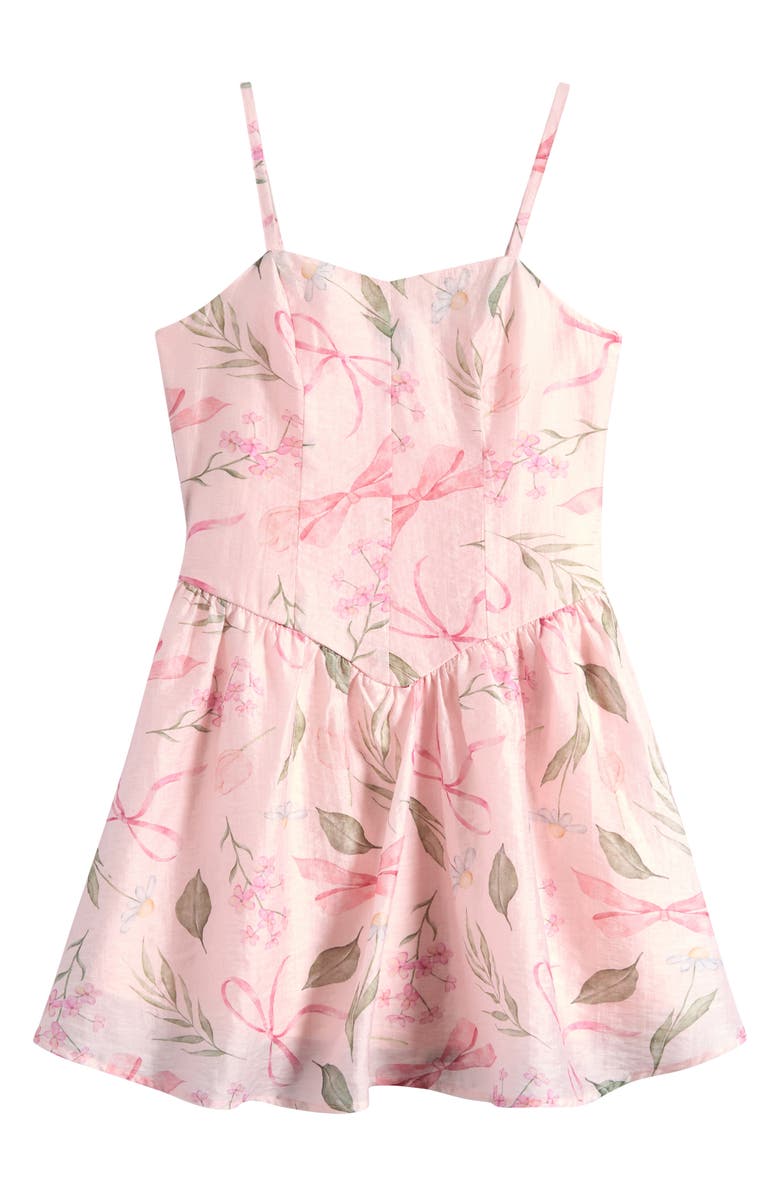Ava & Yelly Princess Seam Fit & Flare Sundress, Main, color, Blush