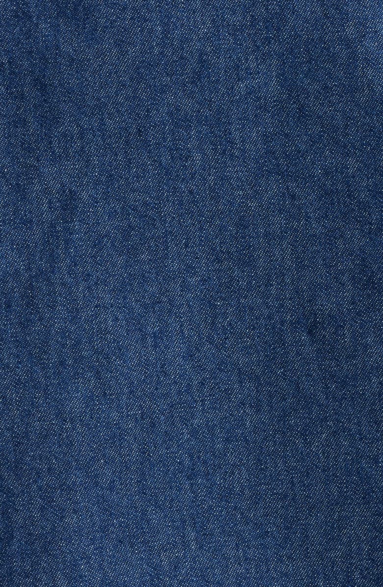 Anne Klein Chambray Double Breasted Belted Trench Coat, Alternate, color, Aries Wash