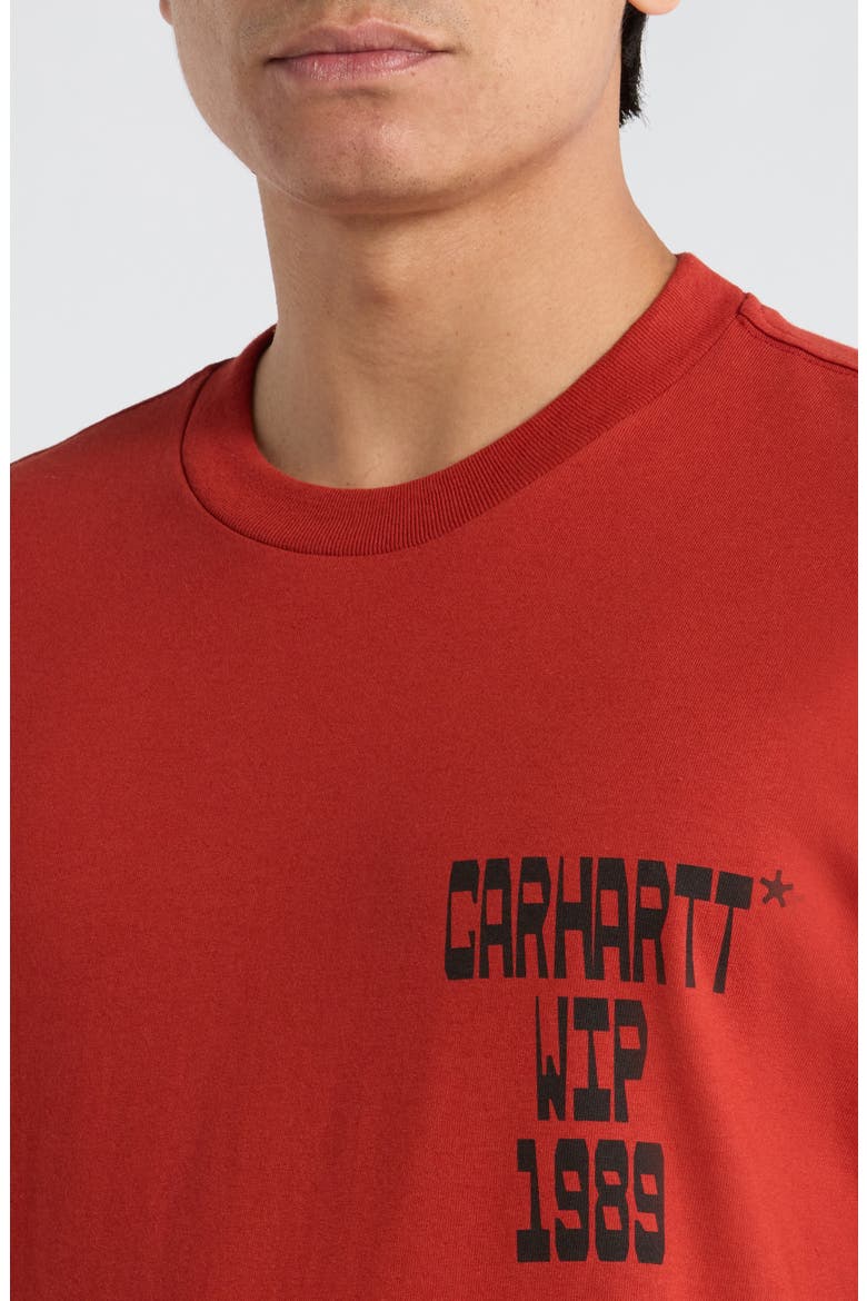 Blocks Organic Cotton Graphic T-Shirt, Alternate, color, OXIDE RED