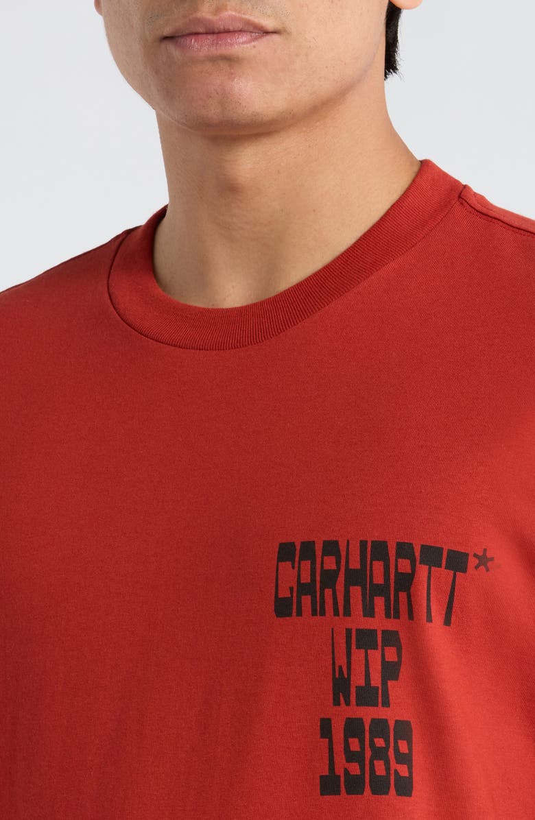 Carhartt Work In Progress Blocks Organic Cotton Graphic T-Shirt, Alternate, color, Oxide Red