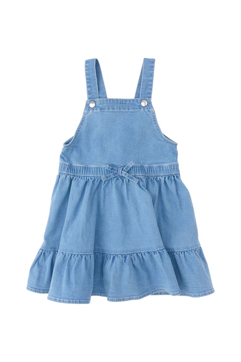 Stretch Denim Overall Jumper Dress, Main, color, Light Wash