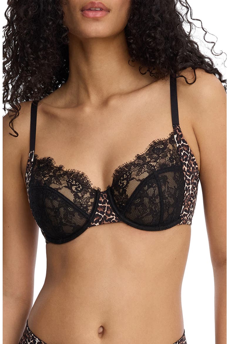 Entice Underwire Full Coverage Bra, Main, color, BLACK LEOPARD PRINT